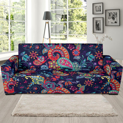 Paisley Boho Pattern Print Design A06 Sofa Slipcover