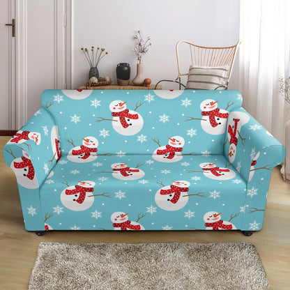 Snowman Print Design LKS304 Loveseat Couch Slipcover