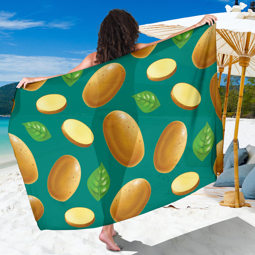 Potato Pattern Print Design A04 Sarong Pareo Wrap