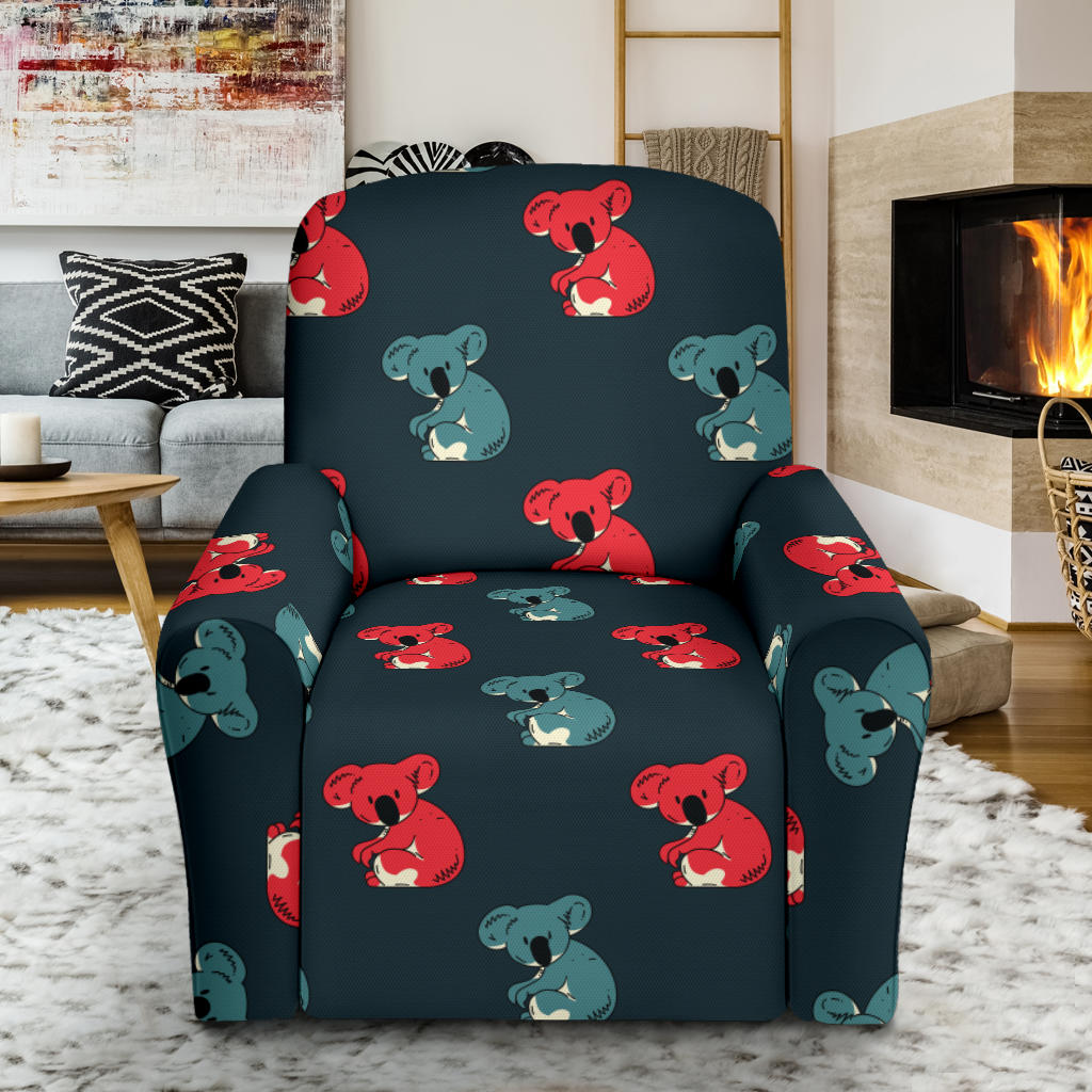 Koala Pattern Print Design 02 Recliner Slipcover with Pocket