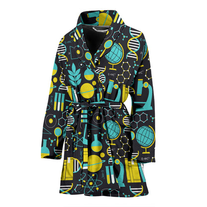 Science Print Design LKS301 Women Bathrobe