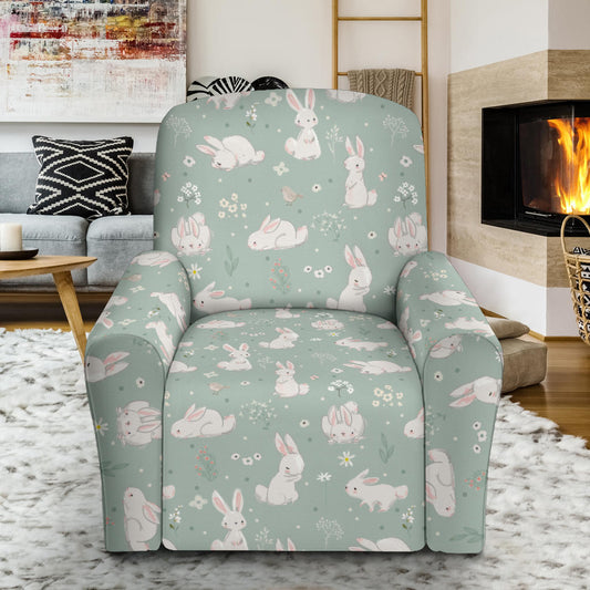 Bunny Pattern Print Design 03 Recliner Slipcover with Pocket