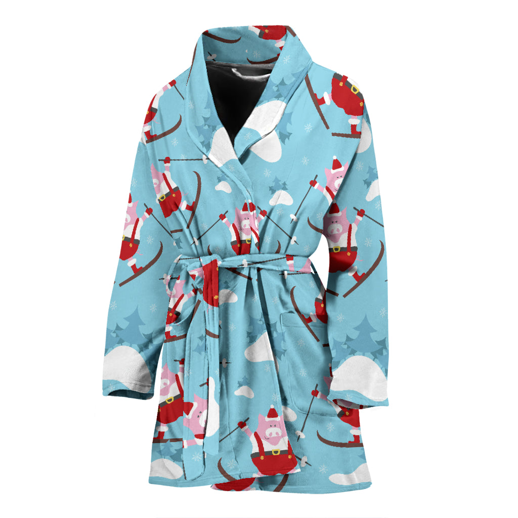 Ski Print Design LKS309 Women Bathrobe