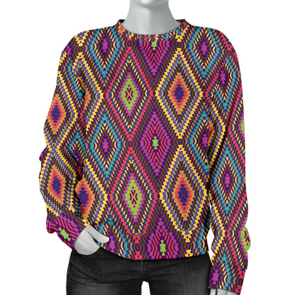 Southwestern Print  Women Long Sleeve Sweatshirt