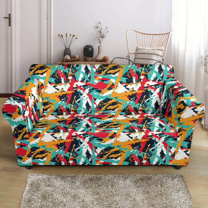 Splatter Print Design LKS304 Loveseat Couch Slipcover