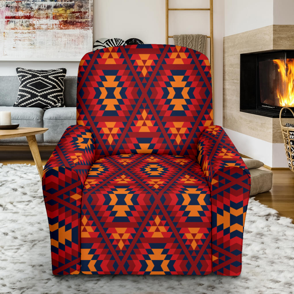 Navajo Pattern Print Design A03 Recliner Slipcover with Pocket