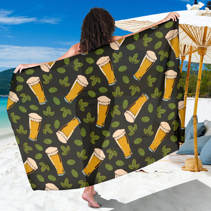 Beer Iris Pattern Print Design 02 Sarong Pareo Wrap