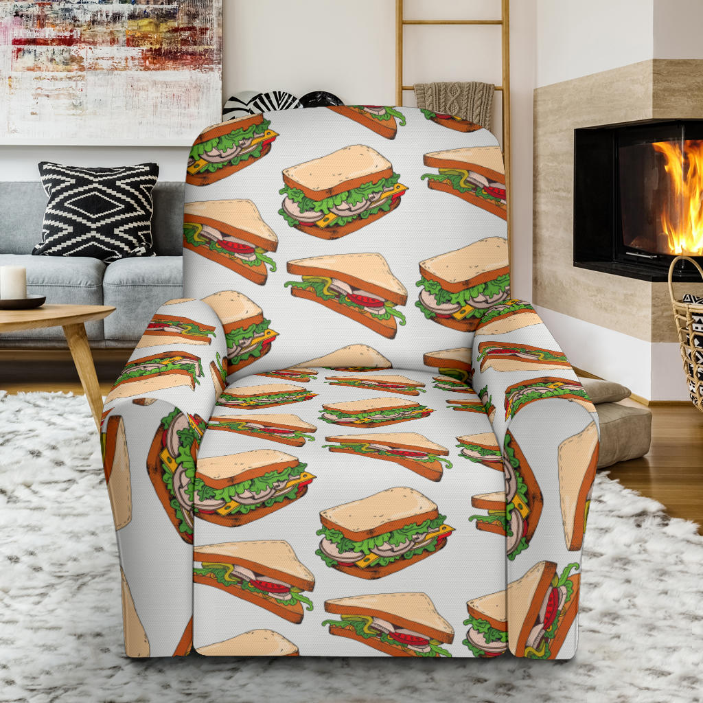 Sandwich Print Design LKS302 Recliner Slipcover with Pocket