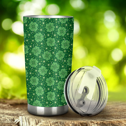 Shamrock Design Print Tumbler