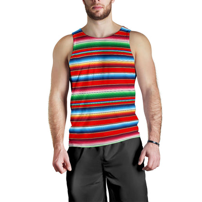Serape Print Men Tank Top