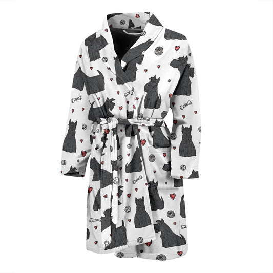 Scottish Terriers Print Design LKS3015 Men Bathrobe