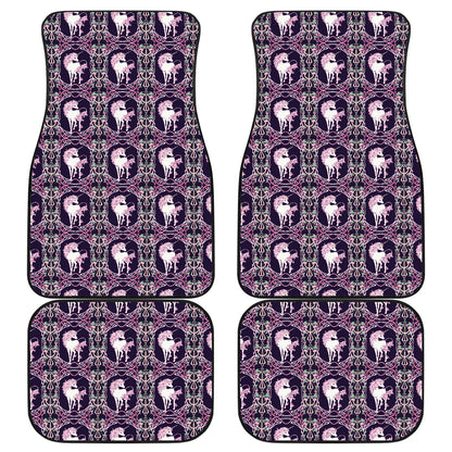 Unicorn Fantastic Flower Car Floor Mats Front Back