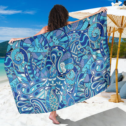 Funky Retro Pattern Print Design A02 Sarong Pareo Wrap