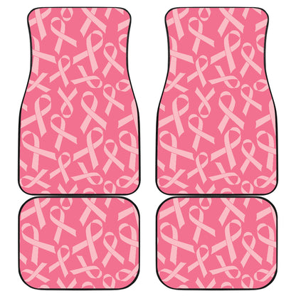 Breast Cancer Awareness Themed Car Floor Mats Front Back