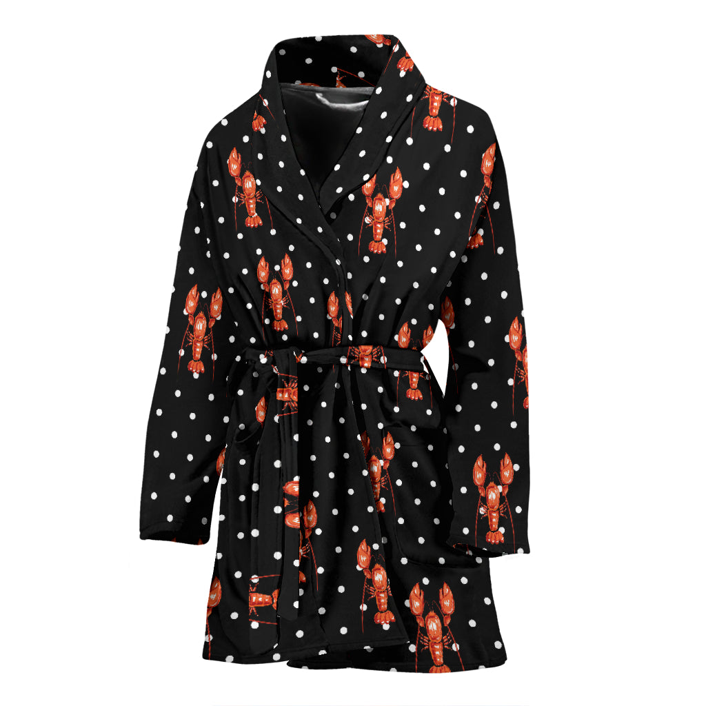 Lobster Print Design LKS401 Women Bathrobe