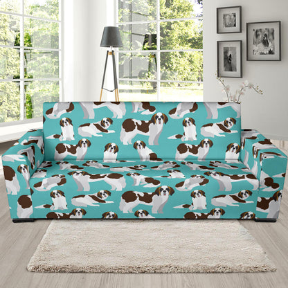 St Bernards Print Design LKS302 Sofa Slipcover