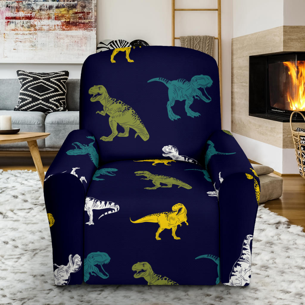 T Rex Pattern Print Design A07 Recliner Slipcover with Pocket