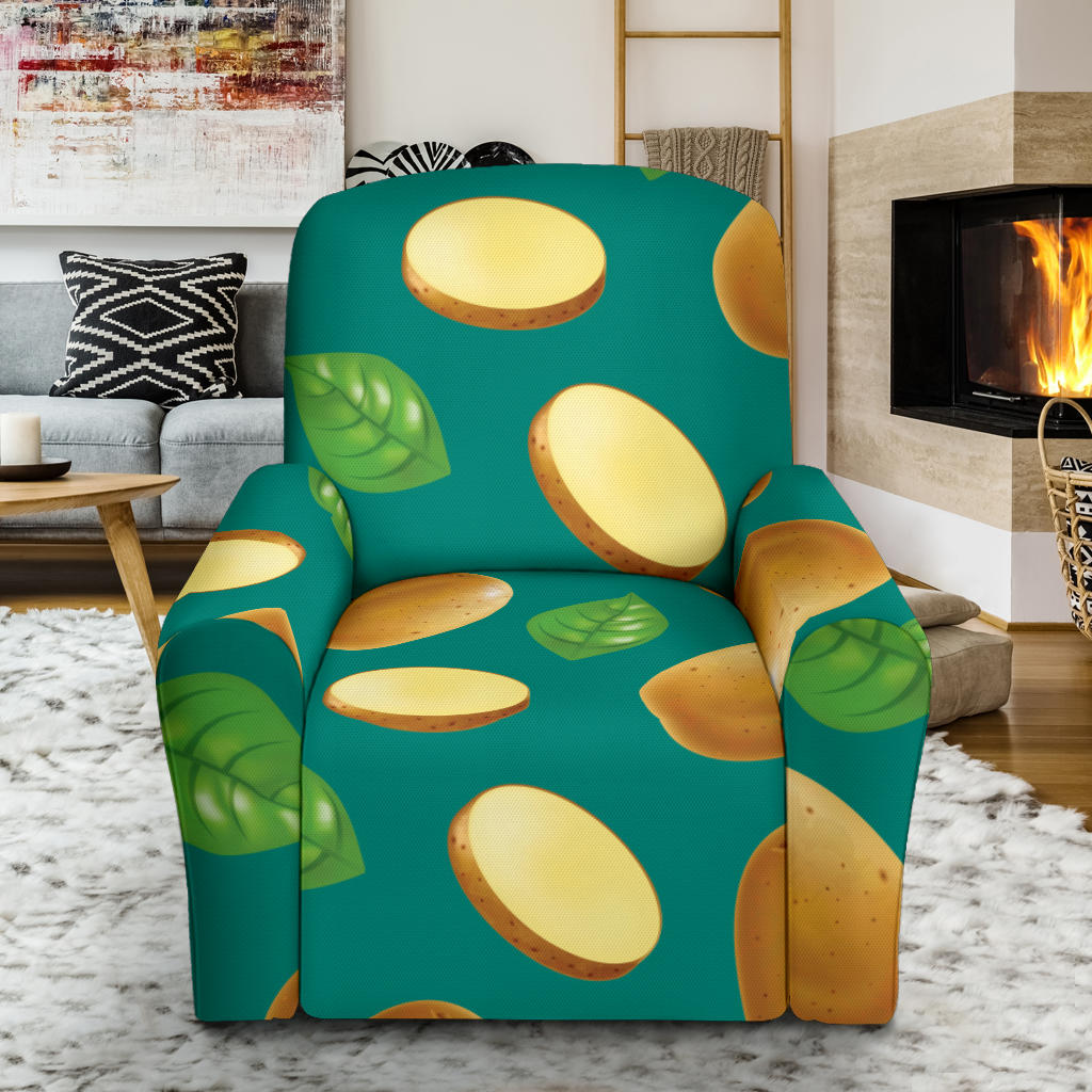 Potato Pattern Print Design A04 Recliner Slipcover with Pocket