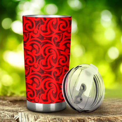 Maori Red Themed Design Print Tumbler