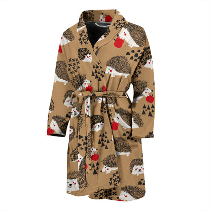 Hedgehog Print Design LKS403 Men Bathrobe