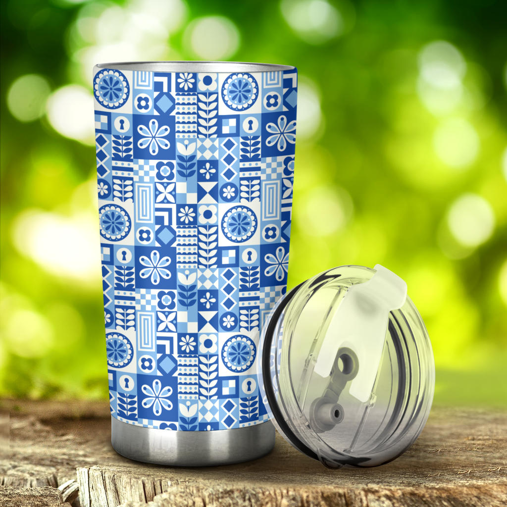 Swedish Print Pattern Tumbler