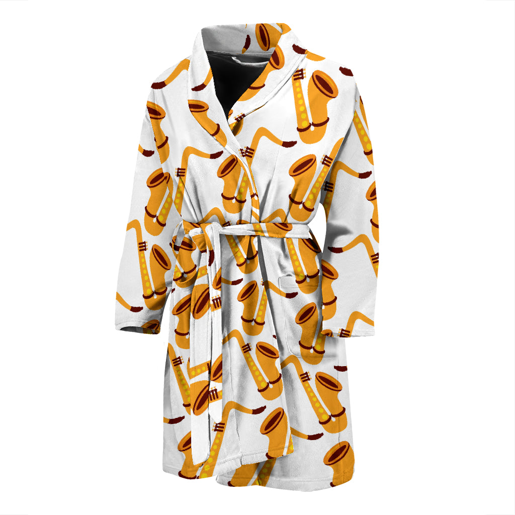 Saxophone Print Design LKS404 Men Bathrobe