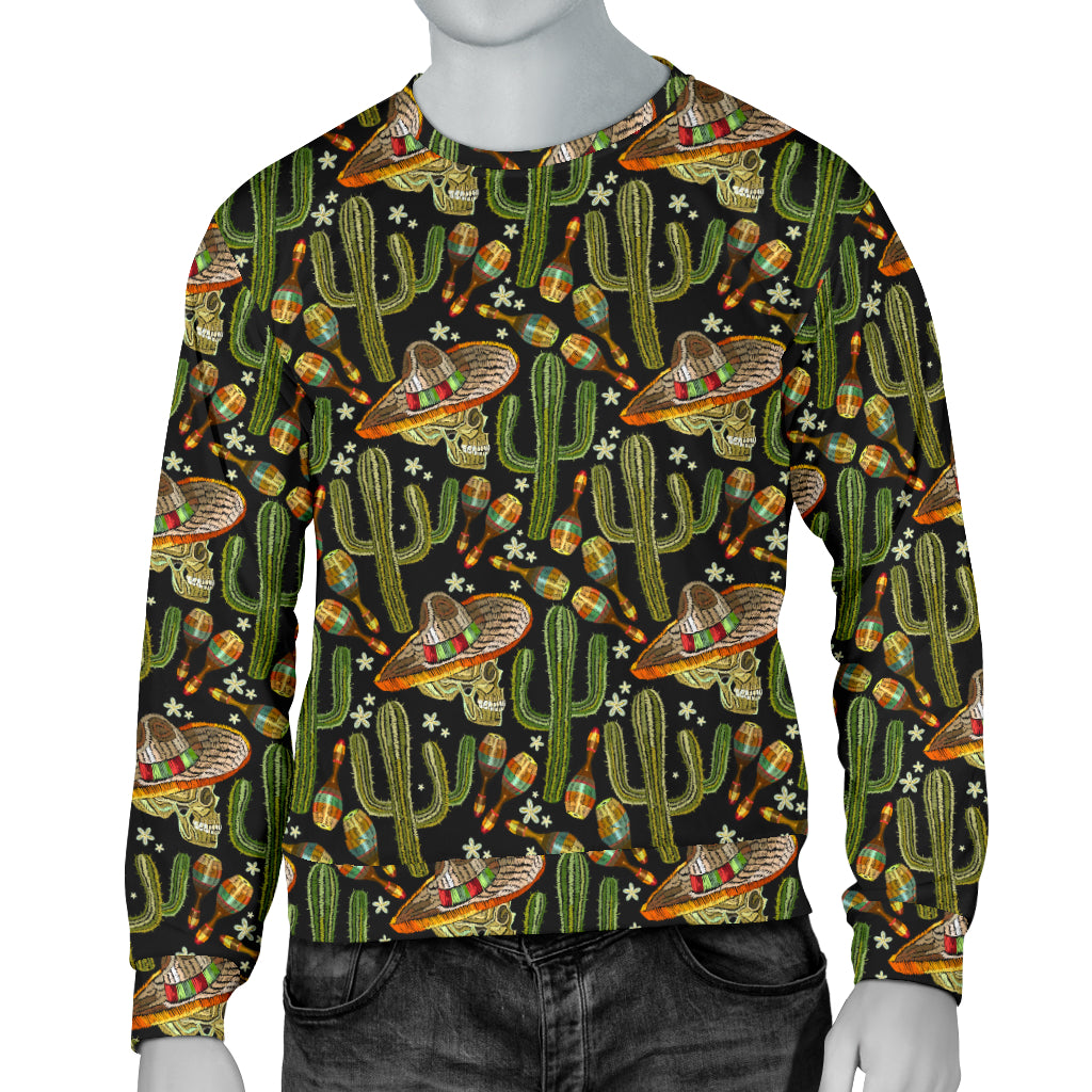 Western Style Print Men Long Sleeve Sweatshirt