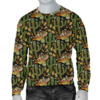 Western Style Print Men Long Sleeve Sweatshirt
