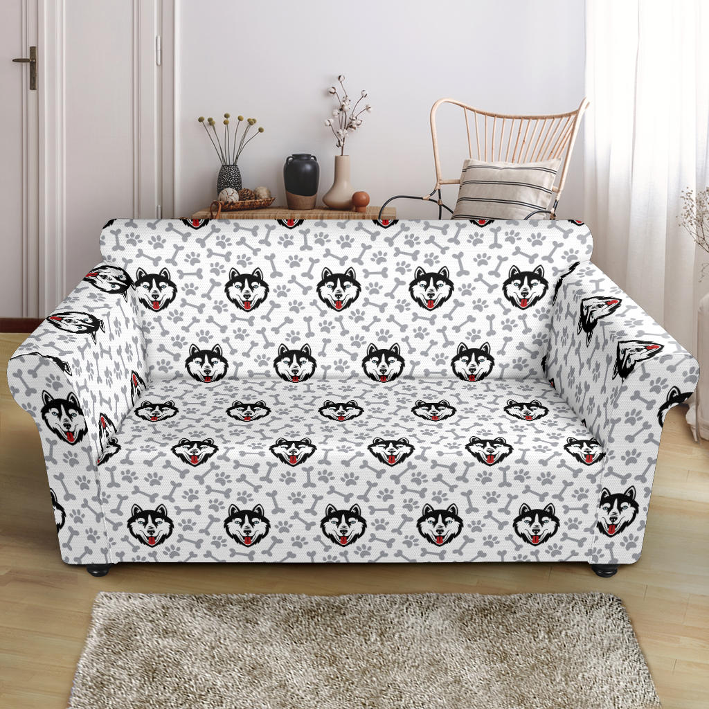 Siberian Huskies Print Design LKS305 Loveseat Couch Slipcover