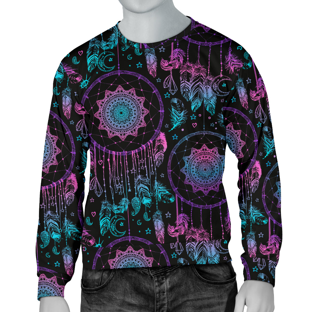 Dream catcher boho mandala Men Long Sleeve Sweatshirt