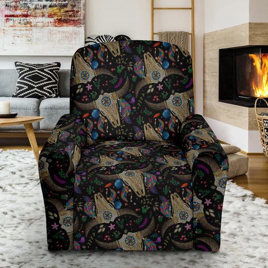 Buffalo Head Print Design LKS401 Recliner Slipcover with Pocket