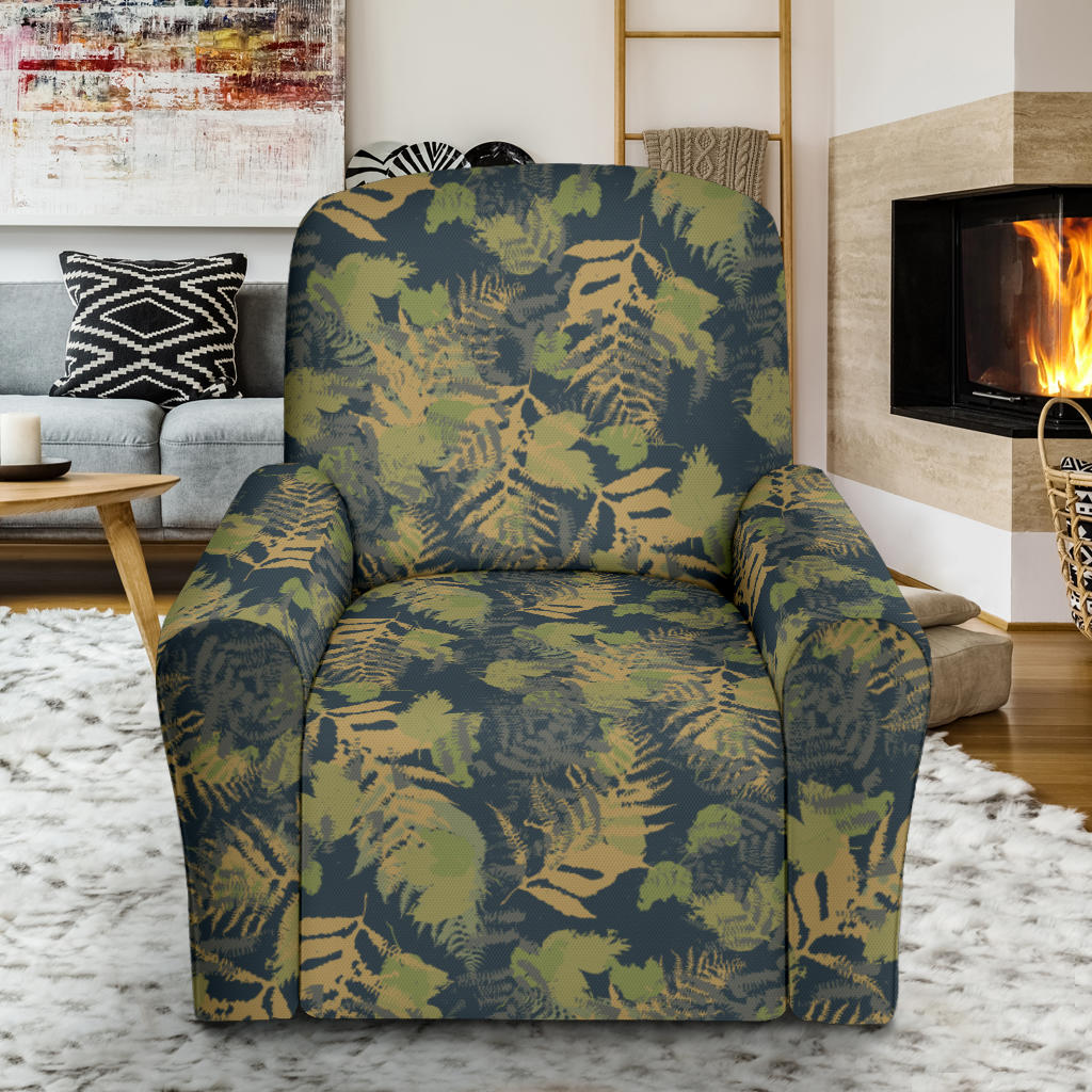 Camouflage Tropical Pattern Print Design 04 Recliner Slipcover with Pocket