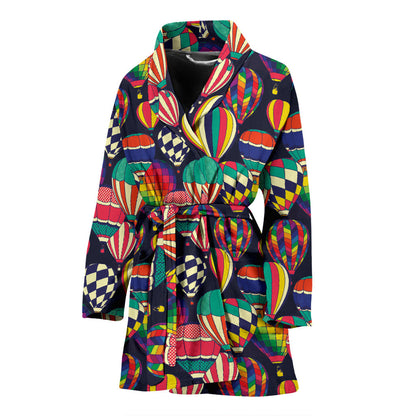 Ballon Pattern Print Design 02 Women Bathrobe