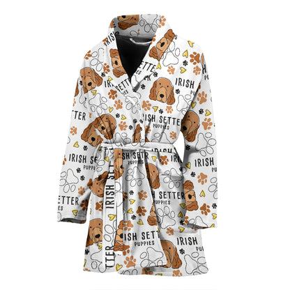 Setters Irish Print Design LKS301 Women Bathrobe