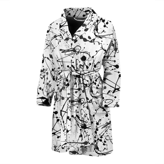 Splatter Print Design LKS305 Men Bathrobe