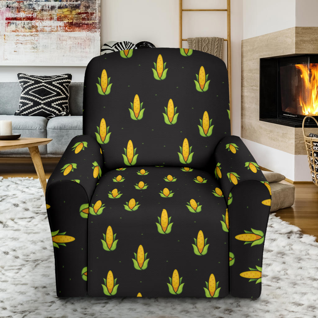 Corn Pattern Print Design 04 Recliner Slipcover with Pocket