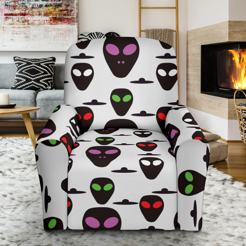 Alien Pattern Print Design 06 Recliner Slipcover with Pocket