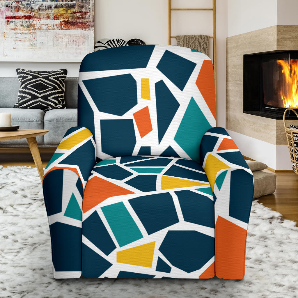 Mosaic Pattern Print Design 02 Recliner Slipcover with Pocket