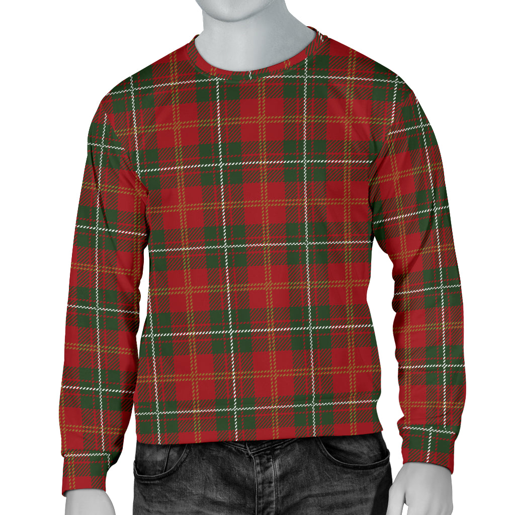 Holiday Tartan Plaid Pattern Men Long Sleeve Sweatshirt