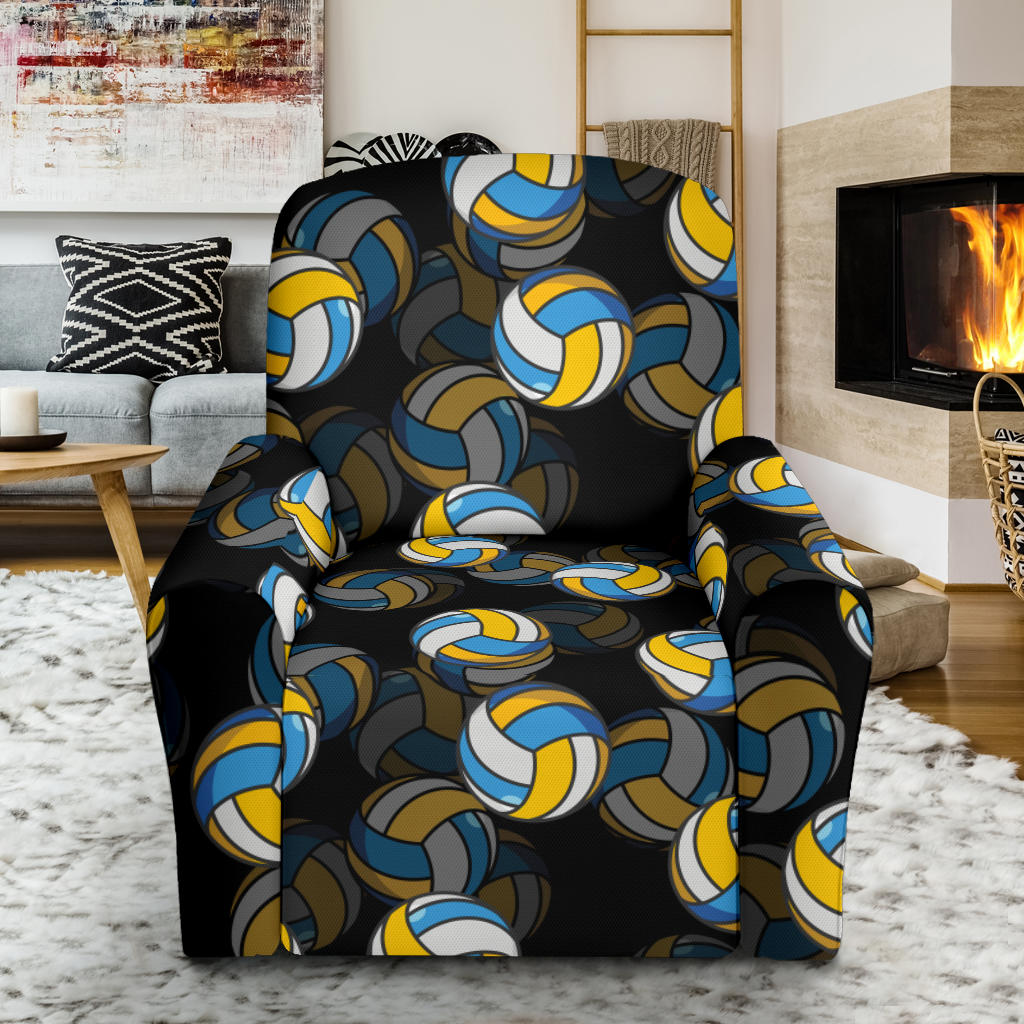 Volleyball Print Design LKS302 Recliner Slipcover with Pocket