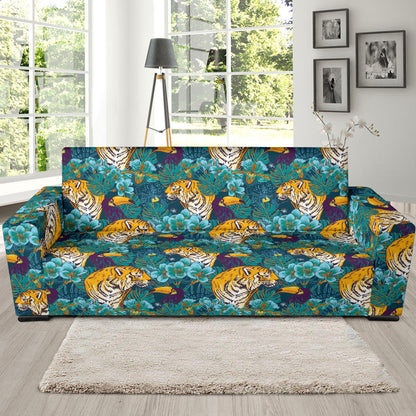 Tiger Tropical Print Design LKS301 Sofa Slipcover