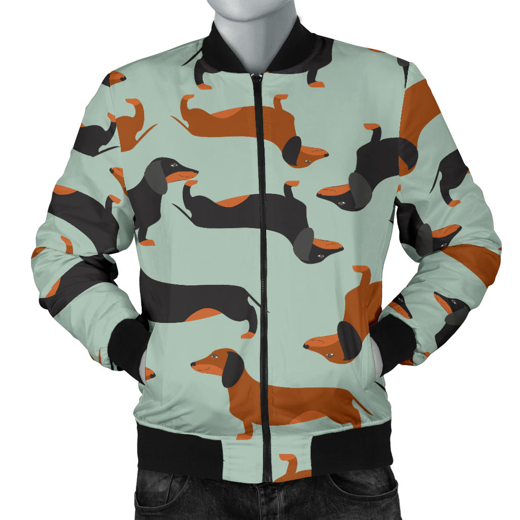 Dachshund Cute Print Pattern Men Bomber Jacket