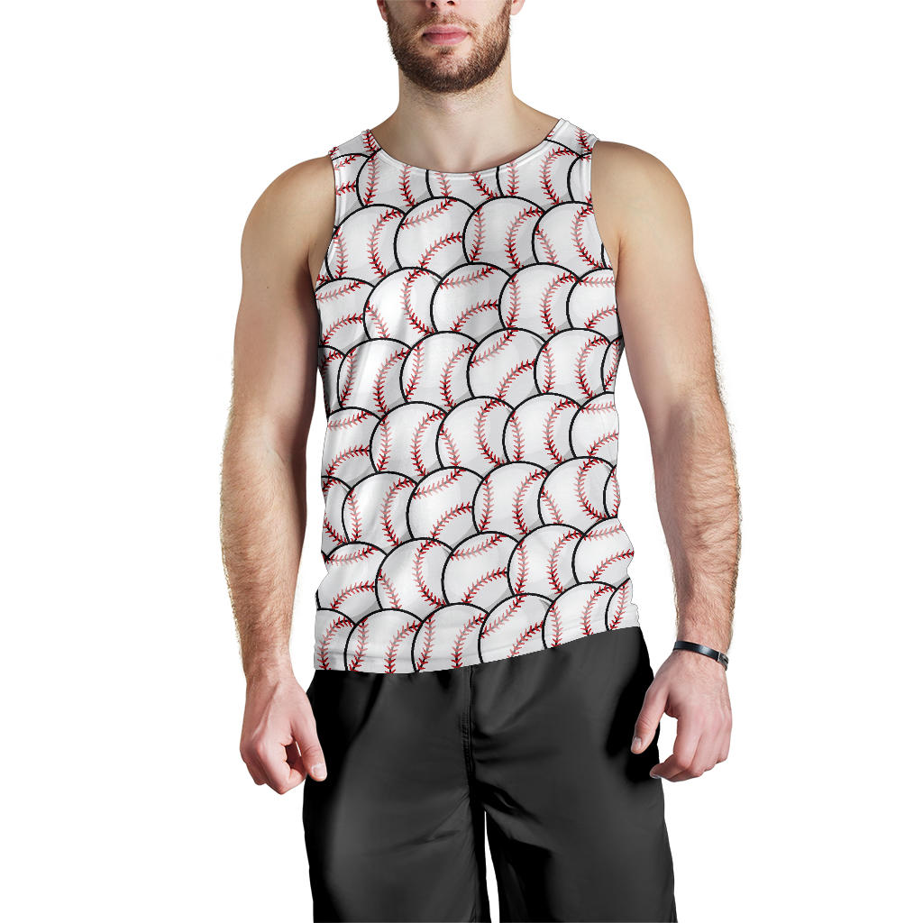 Baseball Pattern Men Tank Top