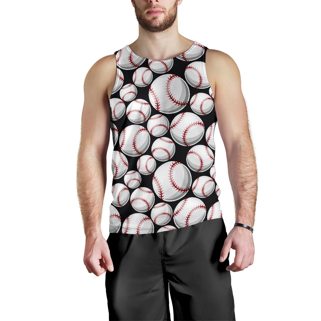 Baseball Black Background Men Tank Top