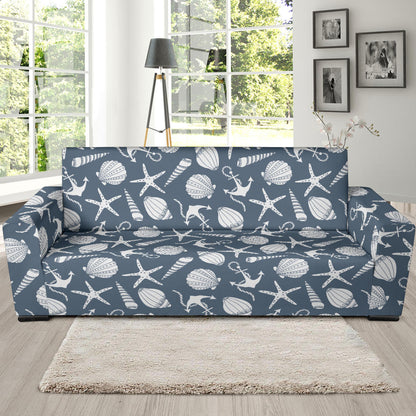 Seashell Print Design LKS306 Sofa Slipcover