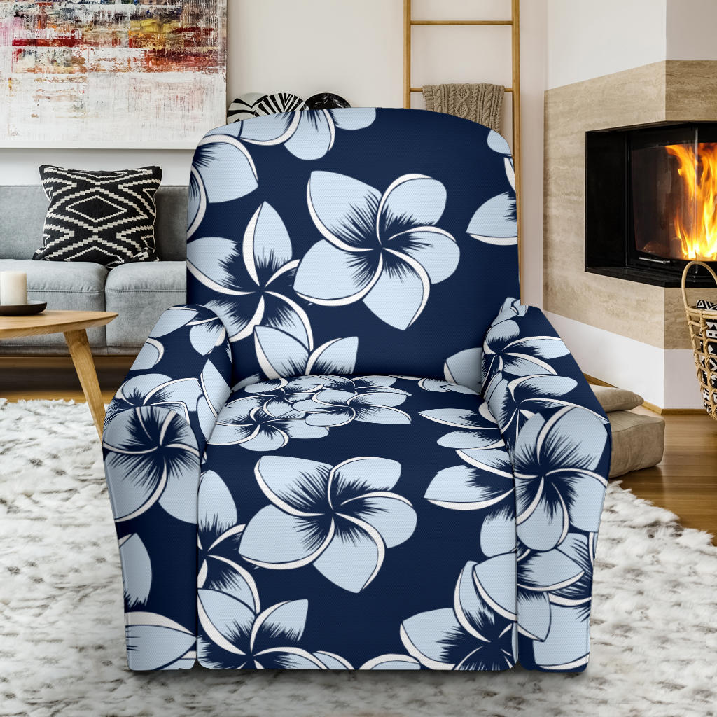 Plumeria Pattern Print Design A02 Recliner Slipcover with Pocket