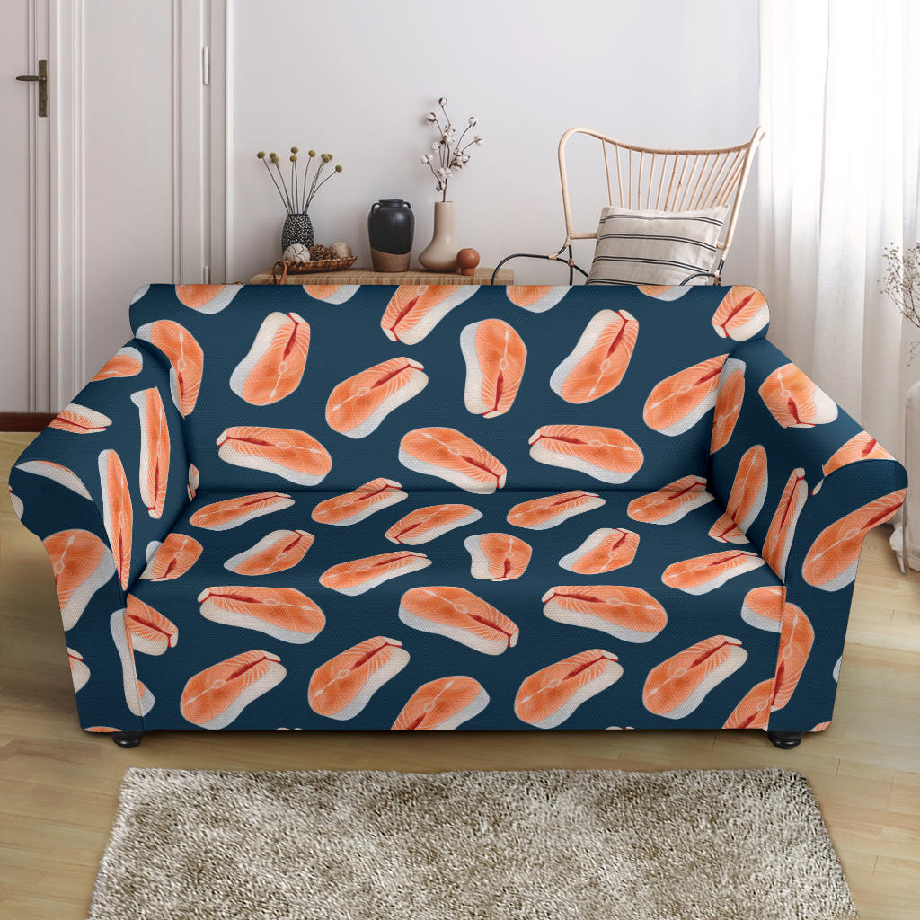 Salmon Steak Print Design LKS306 Loveseat Couch Slipcover