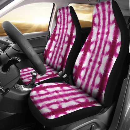Tie Dye Dark Pink Print Design LKS303 Car Seat Covers