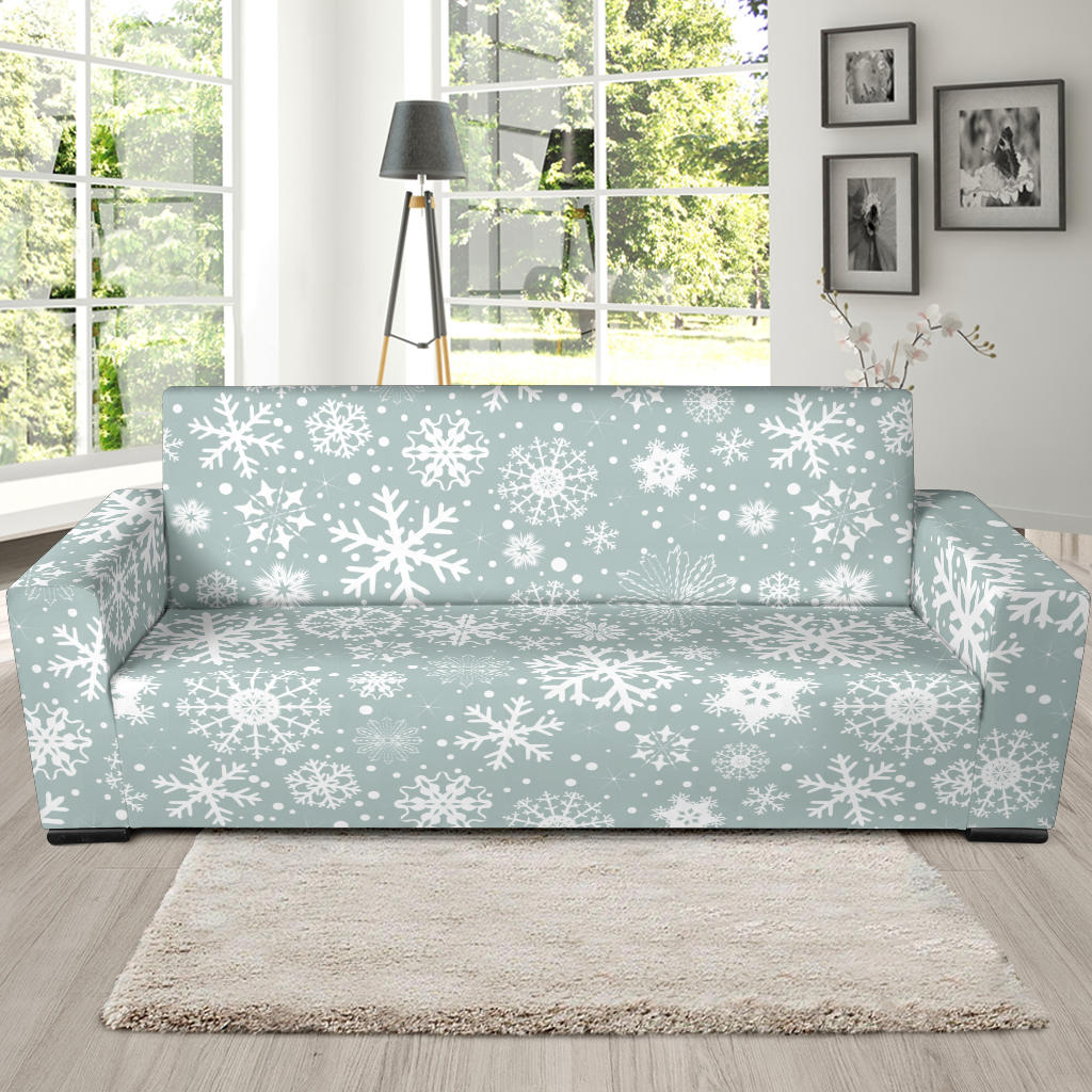 Snowflake Print Design LKS303 Sofa Slipcover