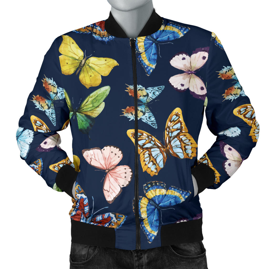 Butterfly Beautiful Print Pattern Men Bomber Jacket